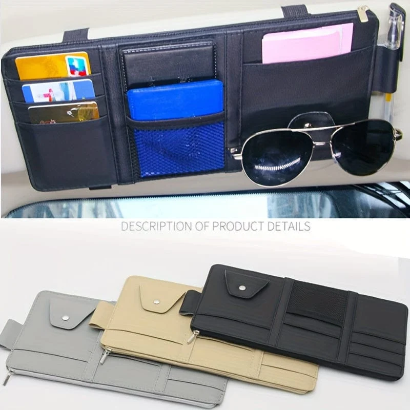 1 stück Auto Sonnenblende Karten Organizer Halter Visitenkartenhalter Auto Tasche Organizer CD DVD Organizer Aufbewahrungsbox Sonnenbrillen Clip Verstauen Autozubehör