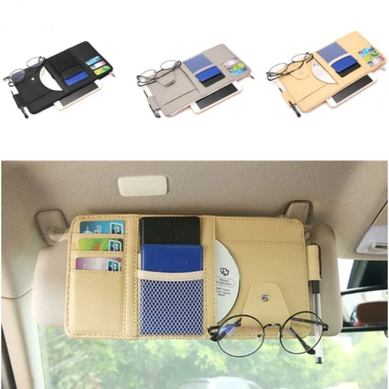1 stück Auto Sonnenblende Karten Organizer Halter Visitenkartenhalter Auto Tasche Organizer CD DVD Organizer Aufbewahrungsbox Sonnenbrillen Clip Verstauen Autozubehör