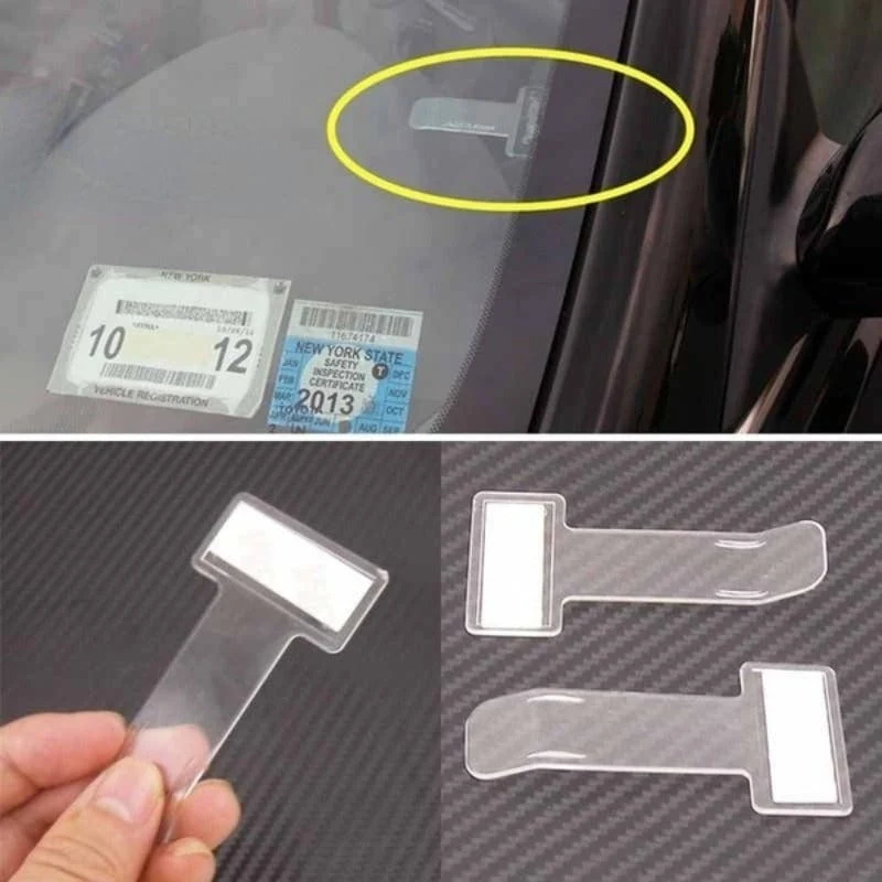 2 Stück Auto-Styling-Parkschein-Clips, Auto-Verschluss, Karten- und Geldscheinhalter, Windschutzscheiben-Organizer-Aufkleber
