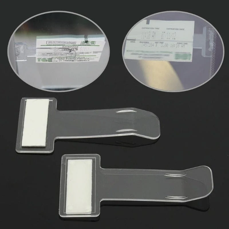 2 Stück Auto-Styling-Parkschein-Clips, Auto-Verschluss, Karten- und Geldscheinhalter, Windschutzscheiben-Organizer-Aufkleber