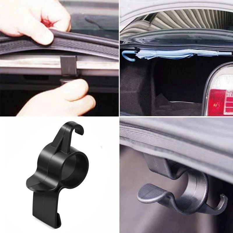 2 Stück Auto-Schirmhalter, Kofferraumhaken, Schirmhalterung, Pflanzenhandtuchhaken, Autozubehör, universelle interne Aufbewahrungs-Organizer-Halterungen