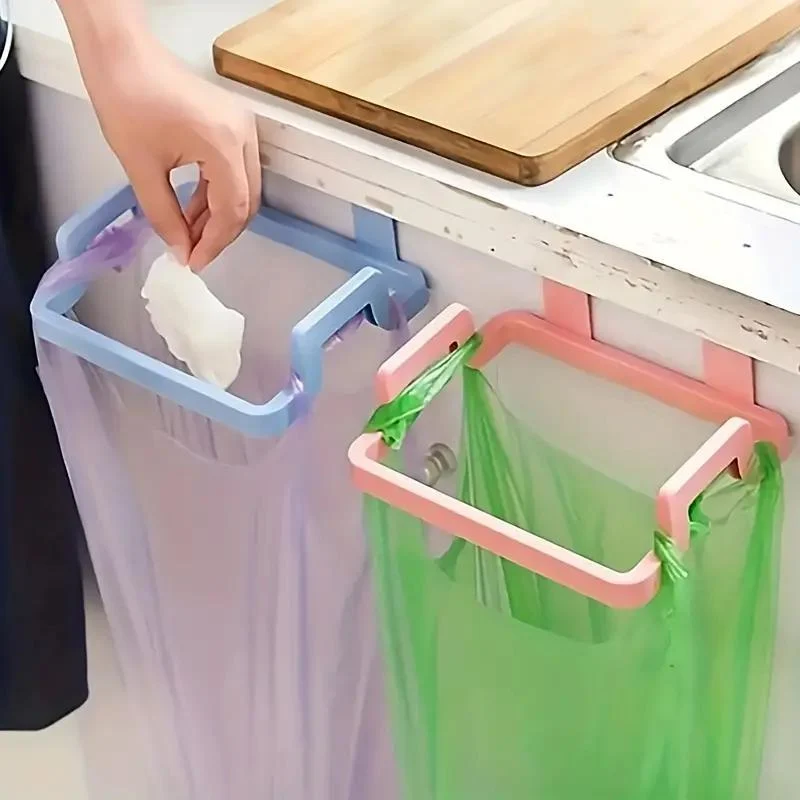1 x Müllbehälter zum Aufhängen über dem Schrank: wiederverwendbarer Plastiktütenhalter für Auto, Küche, Speisekammer, Garage und Badezimmer