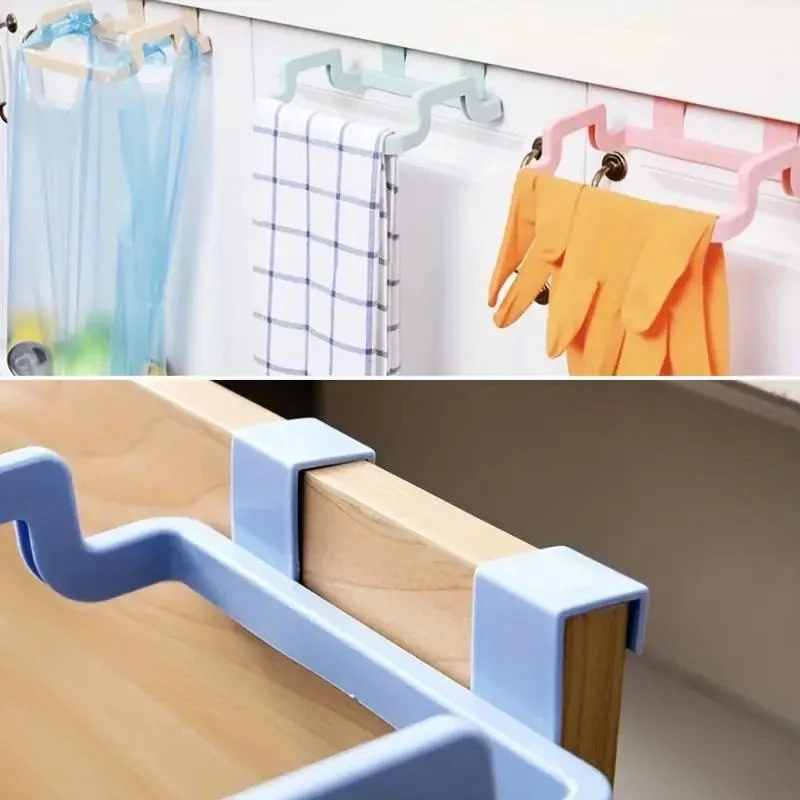 1 x Müllbehälter zum Aufhängen über dem Schrank: wiederverwendbarer Plastiktütenhalter für Auto, Küche, Speisekammer, Garage und Badezimmer