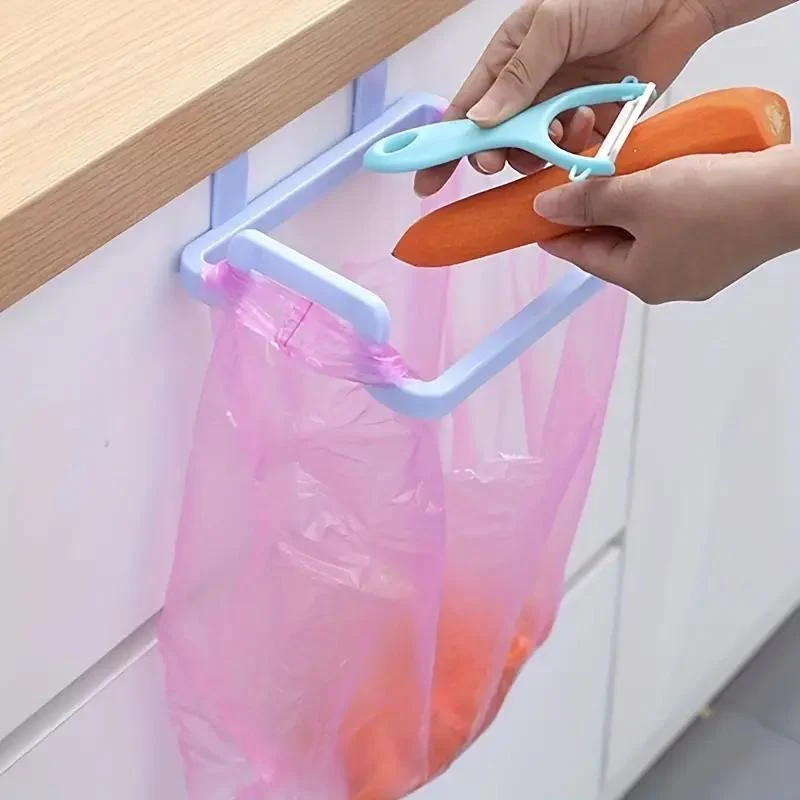 1 x Müllbehälter zum Aufhängen über dem Schrank: wiederverwendbarer Plastiktütenhalter für Auto, Küche, Speisekammer, Garage und Badezimmer