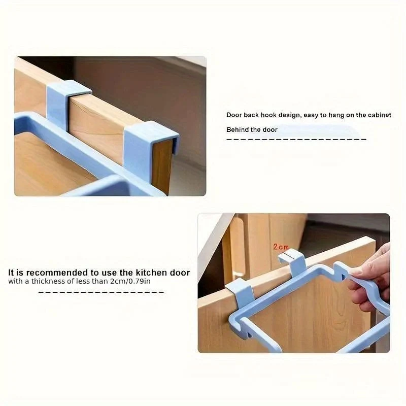 1 x Müllbehälter zum Aufhängen über dem Schrank: wiederverwendbarer Plastiktütenhalter für Auto, Küche, Speisekammer, Garage und Badezimmer