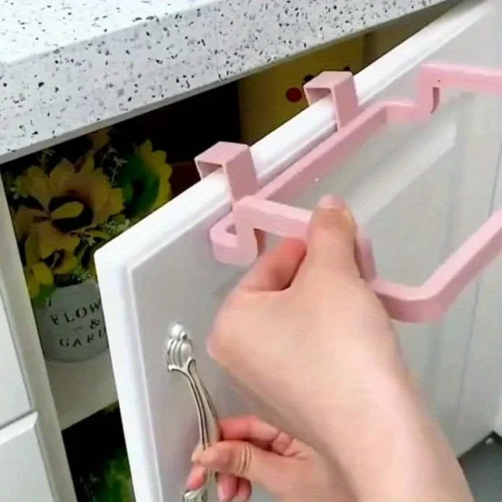 1 x Müllbehälter zum Aufhängen über dem Schrank: wiederverwendbarer Plastiktütenhalter für Auto, Küche, Speisekammer, Garage und Badezimmer