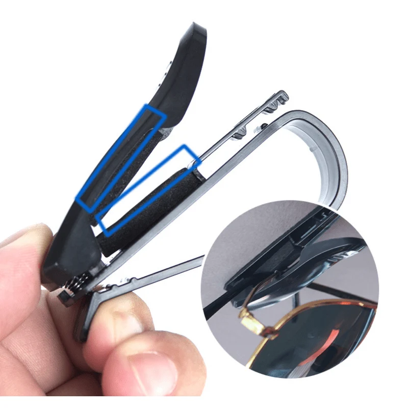 1pc Auto Brillenhalter Auto Tickethalter ID Halter Auto Innenausstattung Auto S-förmigen Brillenhalter