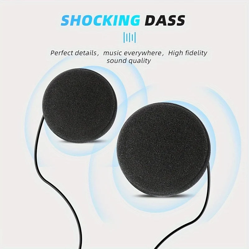 Wireless 12, Kabelloses Motorradhelm-Kopfhörer-Headset, Freisprecheinrichtung, Stereo-Lautsprecher mit wasserdichtem Musik-Player, Weihnachtsgeschenk