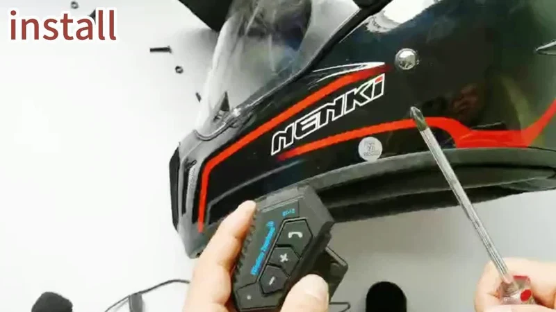 Wireless 12, Kabelloses Motorradhelm-Kopfhörer-Headset, Freisprecheinrichtung, Stereo-Lautsprecher mit wasserdichtem Musik-Player, Weihnachtsgeschenk