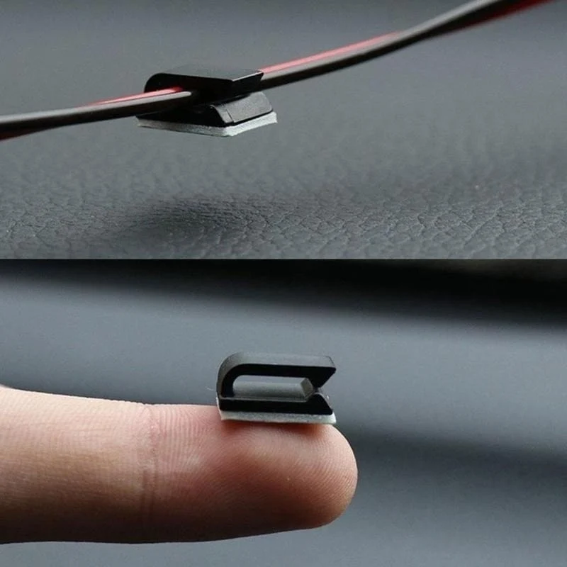 20 Stück selbstklebende Auto-Festclips, Auto-GPS-Datenkabel, Lichtkabel, dekorative Drahtbefestigung, Organizer, Drahtmanagement-Kabelbaumklemme