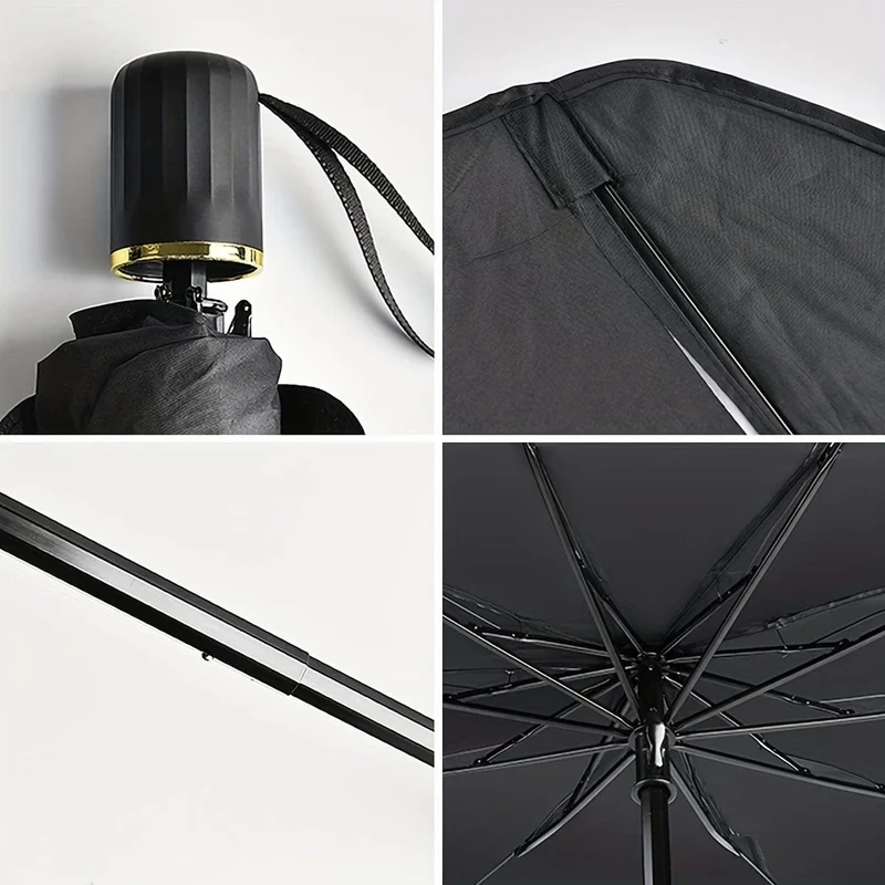 Auto-Windschutzscheiben-Sonnenschutz, faltbarer Auto-Regenschirm-Sonnenschutz, Anti-Ultraviolett-Auto-Frontscheibe (Hitzeschutz), Windschutzscheiben-Abdeckungskarte