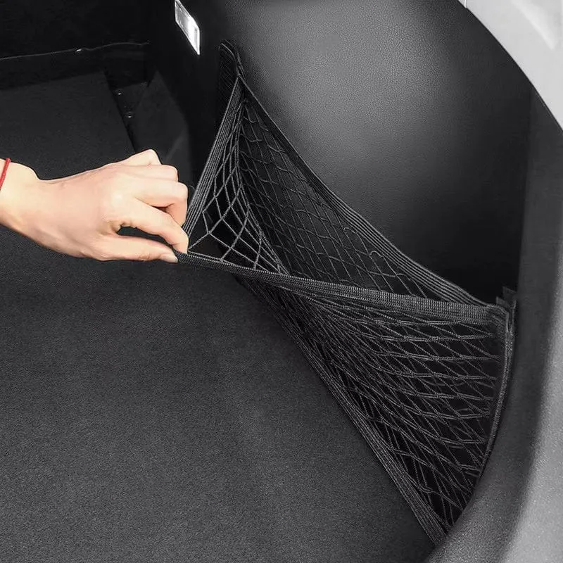 Kofferraum-Doppelschicht-Netztasche zur Aufbewahrung von Netztaschen