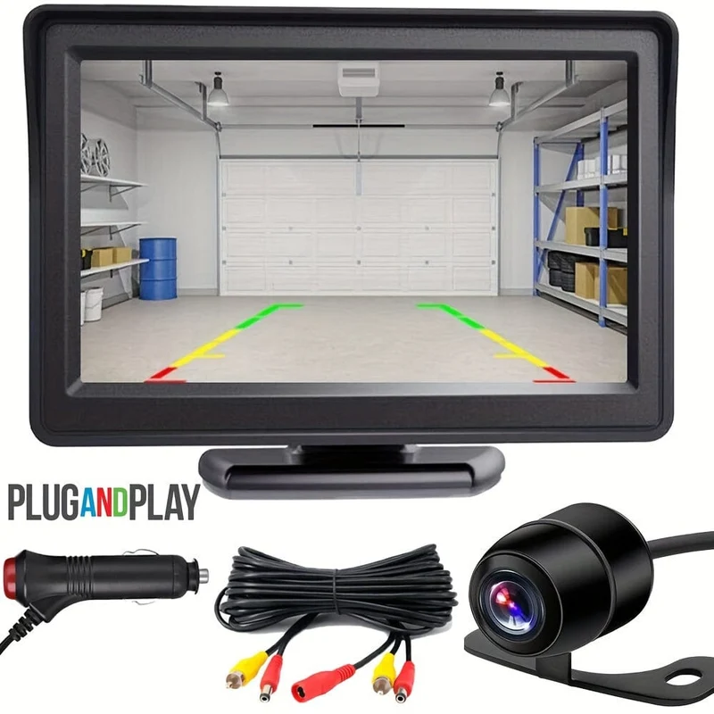 Rüsten Sie Ihr Auto mit einer wasserdichten HD-Rückfahrkamera und einem 4.3-Zoll-Display auf