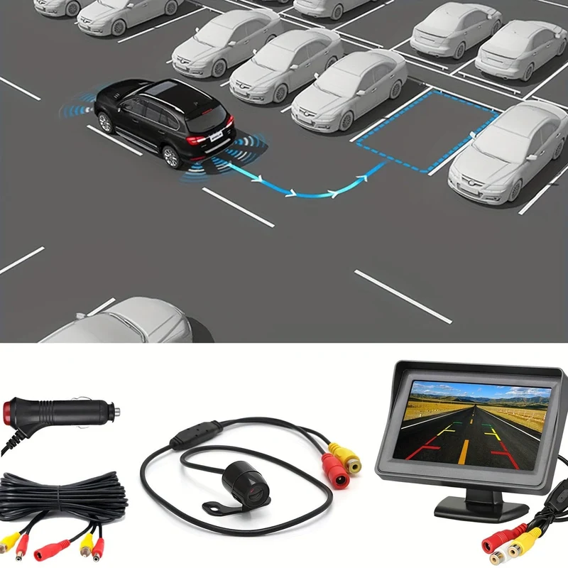 Rüsten Sie Ihr Auto mit einer wasserdichten HD-Rückfahrkamera und einem 4.3-Zoll-Display auf