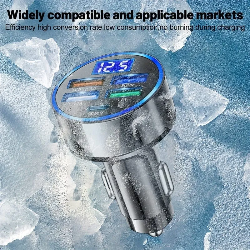 PD + QC 3.0 Schnelllade-Autotelefon-Ladegerät-Adapter 4 Ports USB-Autoladegerät Typ C PD Quick Charge 3.0 Autoladegerät