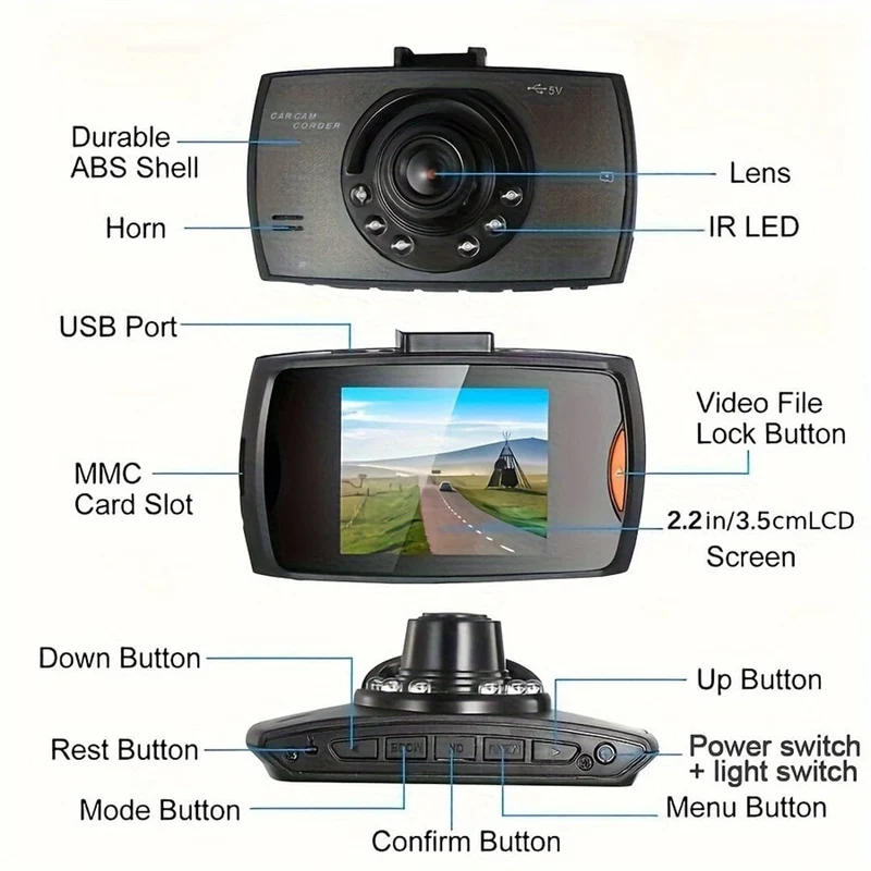 Vollständiger Auto-DVR-Recorder mit 140°-Weitwinkelansicht – Halten Sie jeden Moment während der Fahrt fest!