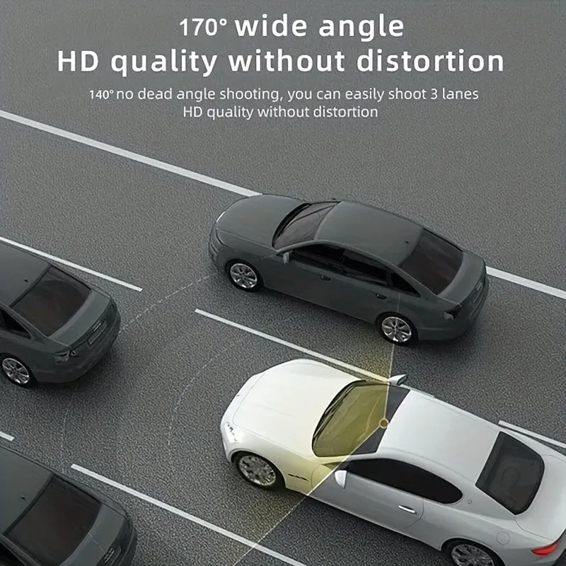 1080P Full HD Dashcam Auto-Video-Fahrrekorder mit LCD-Auto-DVR-Videorecorder in der Mittelkonsole, WDR 170° Weitwinkel, Nachtsicht, Parkmonitor