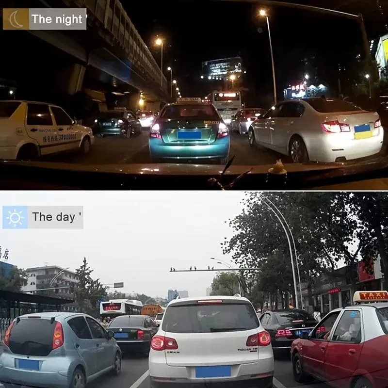 1080P Full HD Dashcam Auto-Video-Fahrrekorder mit LCD-Auto-DVR-Videorecorder in der Mittelkonsole, WDR 170° Weitwinkel, Nachtsicht, Parkmonitor