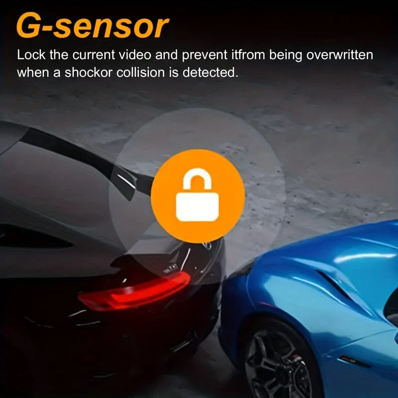 Kostenlose 64-GB-Karte, Dashcam für Autos, 1080P-Dualkamera, vorne und innen, 8.03 cm großer IPS-Bildschirm, High-Definition-Nachtsicht-Loop-Aufnahme, Weitwinkel
