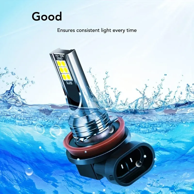 2 Stück H8 H11 Auto-LED-Nebelscheinwerfer, 6000 K, weiße Nebelscheinwerfer, H4/H7/H1/9005/HB3/9006/HB4
