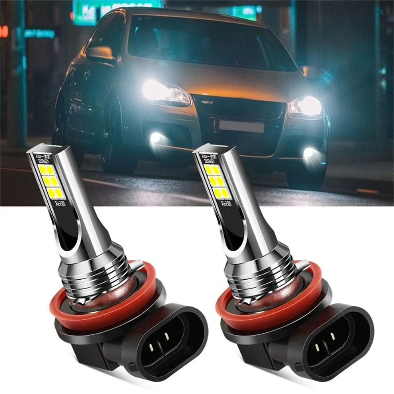 2 Stück H8 H11 Auto-LED-Nebelscheinwerfer, 6000 K, weiße Nebelscheinwerfer, H4/H7/H1/9005/HB3/9006/HB4