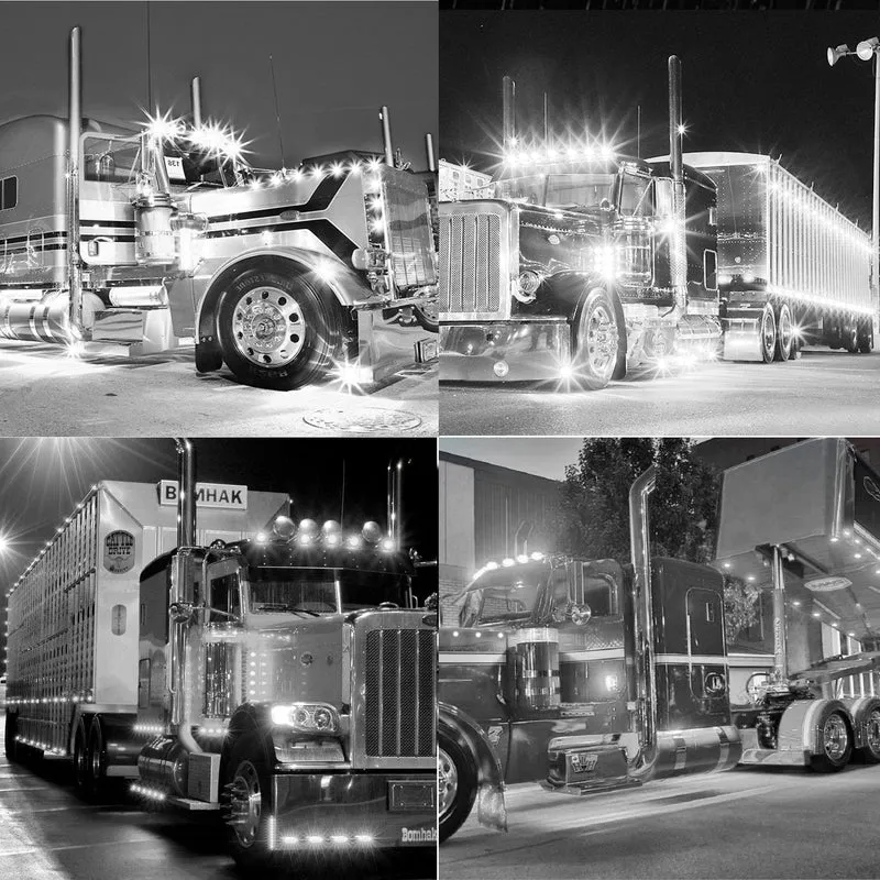 10 Stück neue, verbesserte 12 V-24 V Universal-LED-Blinker-Markierungsglühbirne vorne und hinten für LKW, Wohnmobil, Auto, Bus, Anhänger, Van, Wohnwagen, Boot – Bernstein/Rot/Weiß