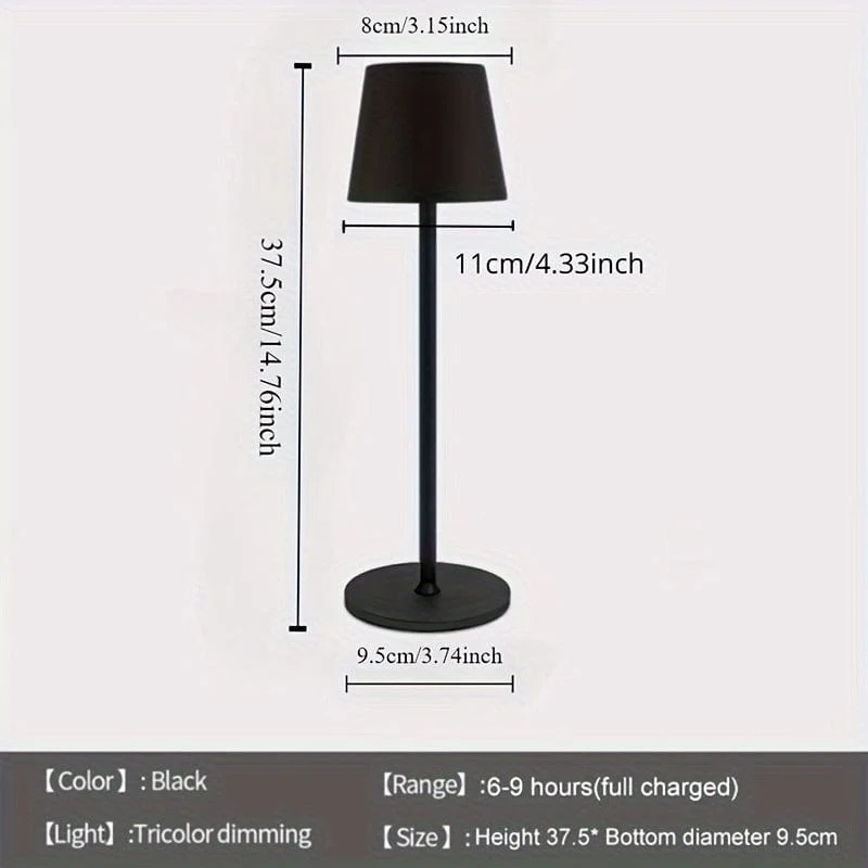 LED-Schreibtischlampe für Bar, Restaurant, Ambiente, kabellose Tischlampen, Arbeitszimmer, Büro, Licht, wasserdichte Touch-Lampe mit USB-Aufladung