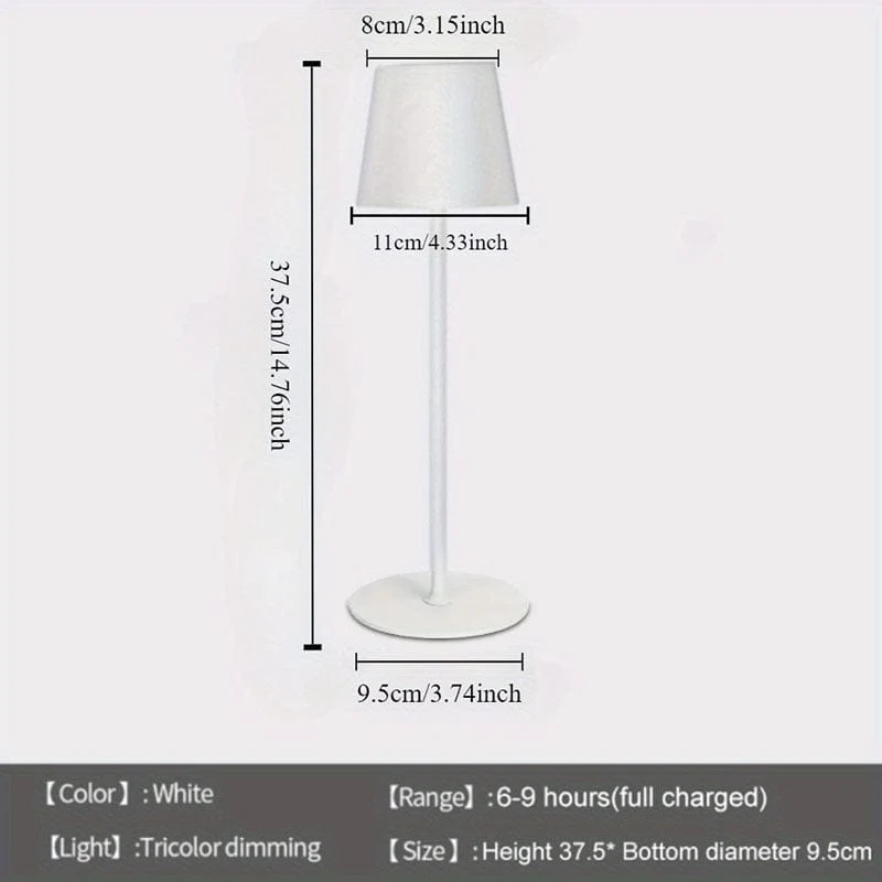 LED-Schreibtischlampe für Bar, Restaurant, Ambiente, kabellose Tischlampen, Arbeitszimmer, Büro, Licht, wasserdichte Touch-Lampe mit USB-Aufladung
