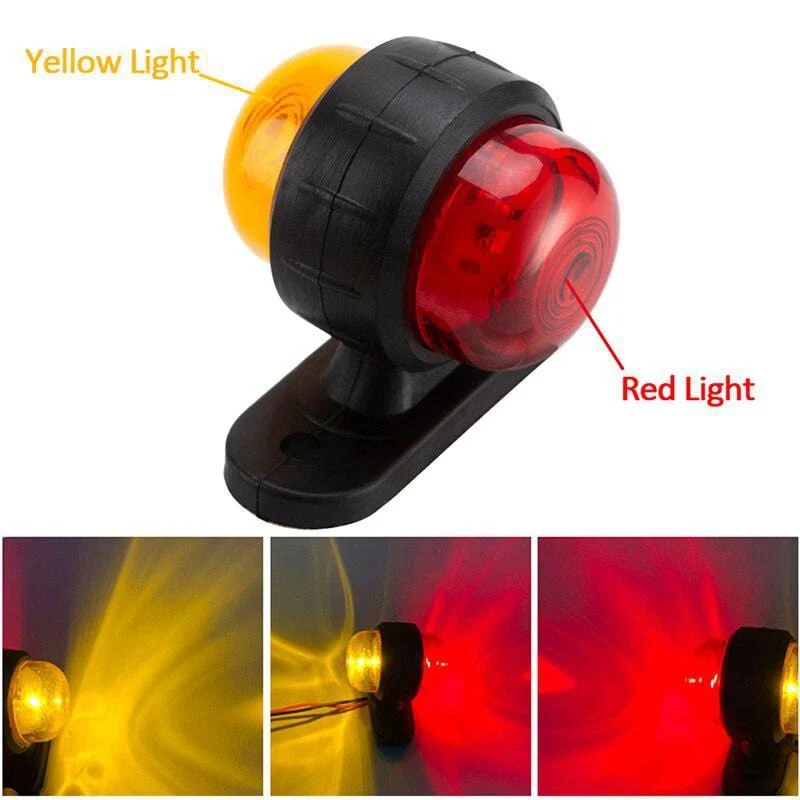 10 stücke 12-24 V doppelseitige Auto Lkw Seite Marker Licht Rot Bernstein Blinker Blinker Anzeige lampe Für Anhänger Lkw Caravan