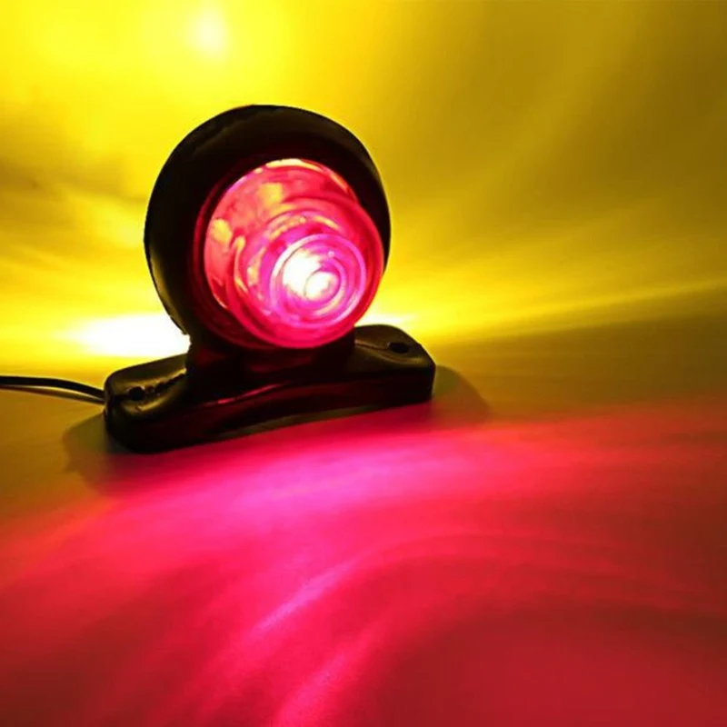 10 stücke 12-24 V doppelseitige Auto Lkw Seite Marker Licht Rot Bernstein Blinker Blinker Anzeige lampe Für Anhänger Lkw Caravan