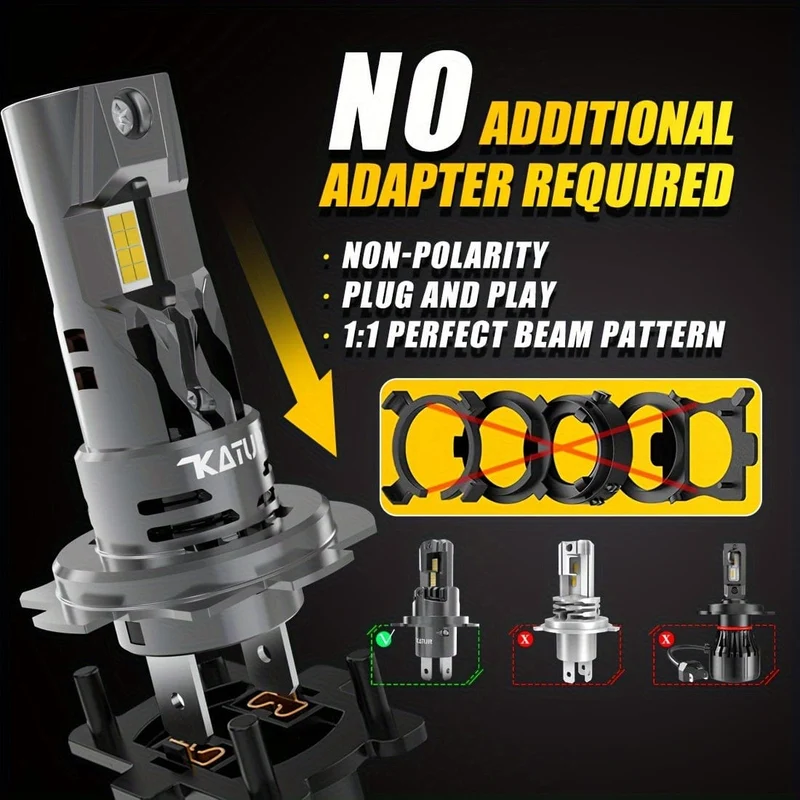 2 stücke High Power H7 Auto LED Scheinwerfer 1:1 Mini Größe Scheinwerfer Auto Lampen Super Helle Stecker Und Spielen auto Scheinwerfer Lampen
