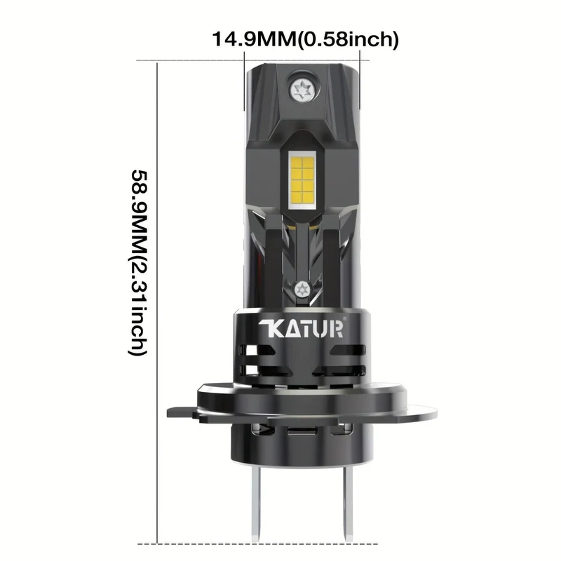2 stücke High Power H7 Auto LED Scheinwerfer 1:1 Mini Größe Scheinwerfer Auto Lampen Super Helle Stecker Und Spielen auto Scheinwerfer Lampen