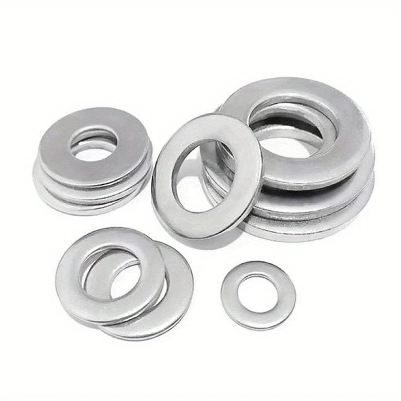 80–580 Stück 304 Edelstahl-Unterlegscheiben, für Schrauben, Bolzen, Kotflügel-Unterlegscheiben-Sortiment-Set, Sicherungs-Metall-Unterlegscheiben-Set (M2 M2.5 M3 M4 M5 M6 M8 M10)