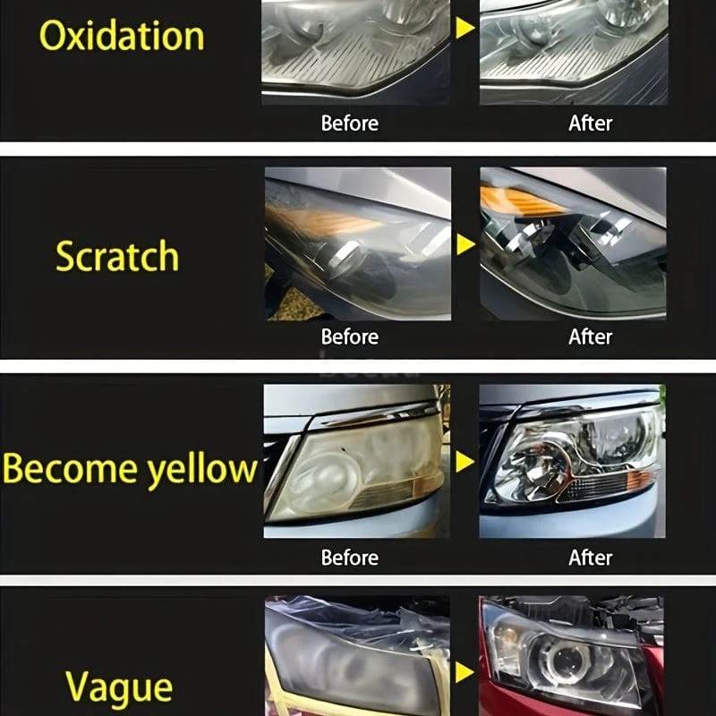 Auto-Scheinwerfer-Restaurierungs-Polier-Sets, Scheinwerfer-Reparatur-Sets, Auto-Lichtpolierer, Reinigungspaste, Autolackpflege, Renoviermittel