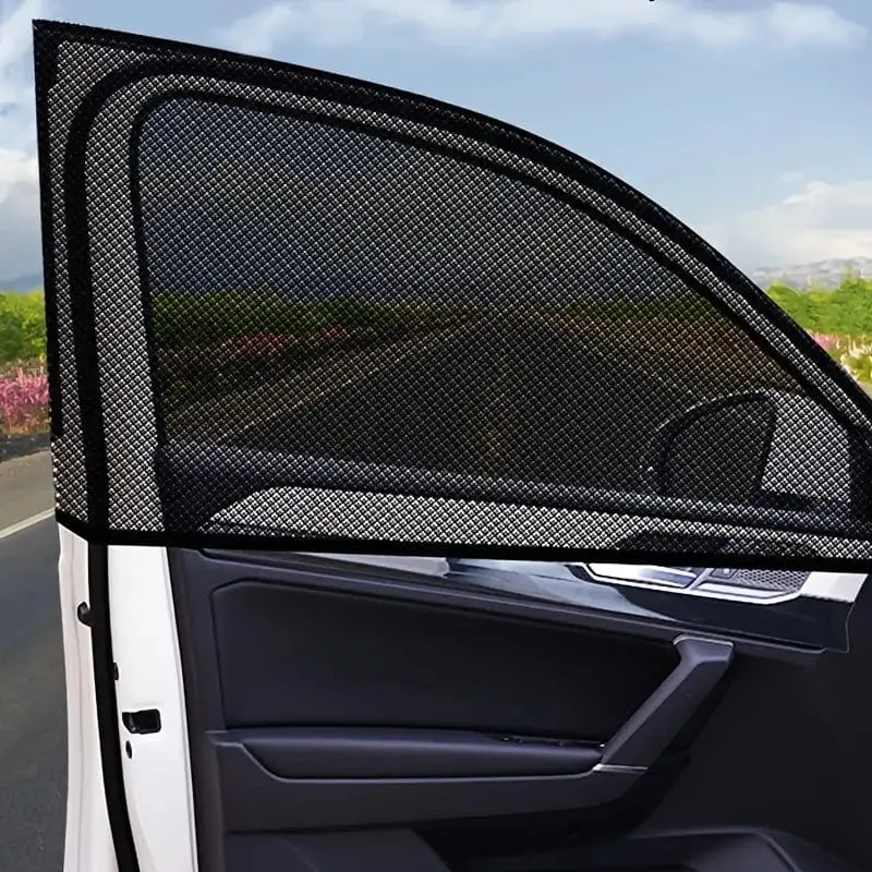 2 Stück/4 Stück Sonnenschutz Belüftung Autofenster Moskitonetze Auto-Bildschirme Moskitonetz Sonnenschutzrollos Sonnenschirme/Stoff UV-Wärmeschutz Kühlkühlung