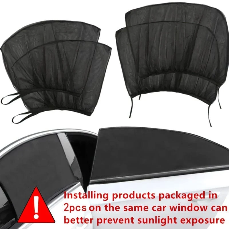 2 Stück/4 Stück Sonnenschutz Belüftung Autofenster Moskitonetze Auto-Bildschirme Moskitonetz Sonnenschutzrollos Sonnenschirme/Stoff UV-Wärmeschutz Kühlkühlung