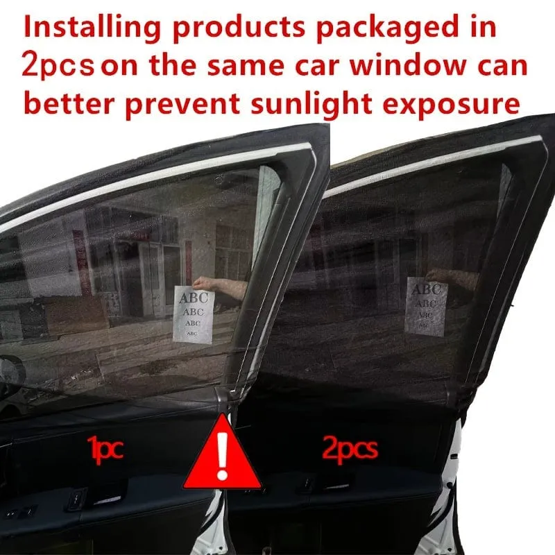 2 Stück/4 Stück Sonnenschutz Belüftung Autofenster Moskitonetze Auto-Bildschirme Moskitonetz Sonnenschutzrollos Sonnenschirme/Stoff UV-Wärmeschutz Kühlkühlung