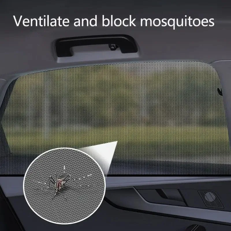2 Stück/4 Stück Sonnenschutz Belüftung Autofenster Moskitonetze Auto-Bildschirme Moskitonetz Sonnenschutzrollos Sonnenschirme/Stoff UV-Wärmeschutz Kühlkühlung