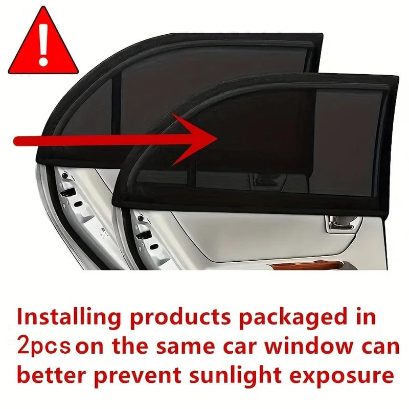 2 Stück/4 Stück Sonnenschutz Belüftung Autofenster Moskitonetze Auto-Bildschirme Moskitonetz Sonnenschutzrollos Sonnenschirme/Stoff UV-Wärmeschutz Kühlkühlung