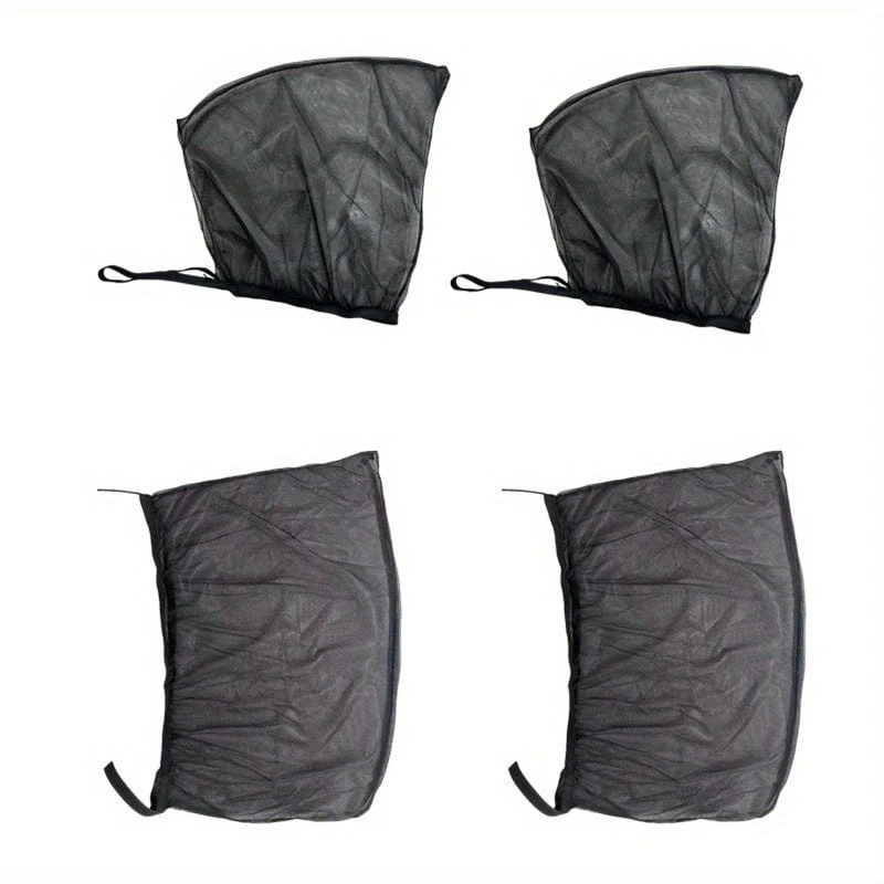 2 Stück/4 Stück Sonnenschutz Belüftung Autofenster Moskitonetze Auto-Bildschirme Moskitonetz Sonnenschutzrollos Sonnenschirme/Stoff UV-Wärmeschutz Kühlkühlung