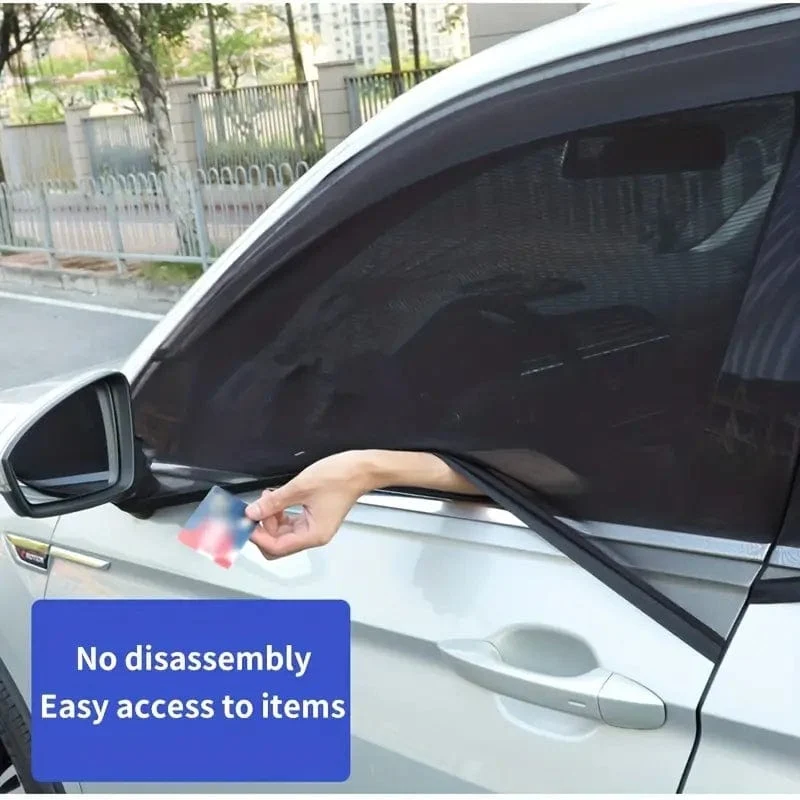2 Stück/4 Stück Sonnenschutz Belüftung Autofenster Moskitonetze Auto-Bildschirme Moskitonetz Sonnenschutzrollos Sonnenschirme/Stoff UV-Wärmeschutz Kühlkühlung