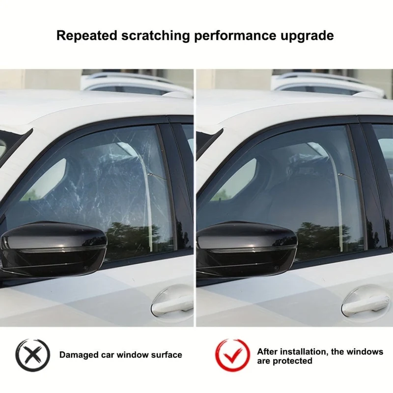 1-teilige Sonnenschutzfolie für Autofenster, Hitze- und UV-Schutz, 2-lagige Auto-Sichtschutzfolie, Fenstertönung, kratzfester Sonnenschutz