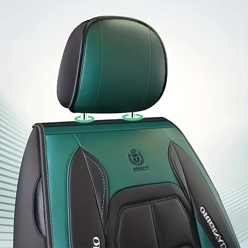 1 x Universal-Autositzbezüge, PU-Leder, Sitzbezüge, Kissen, Autositzschutzmatte für Limousine, SUV, Autozubehör (nur 1 Vordersitzbezug)