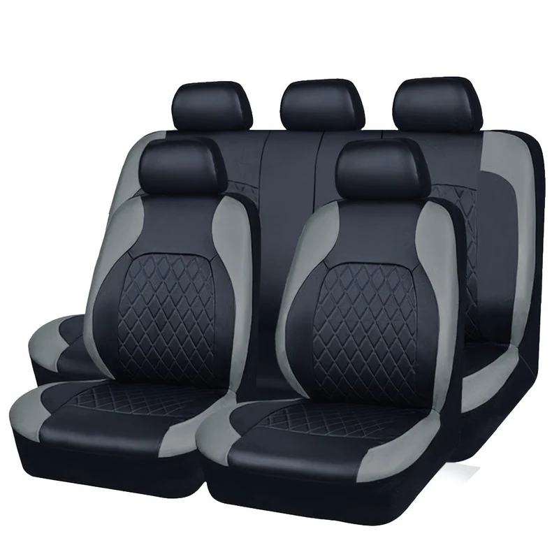 Autositzbezug aus PVC-Leder in Universalgröße für 5 Sitze, passend für die meisten Autos