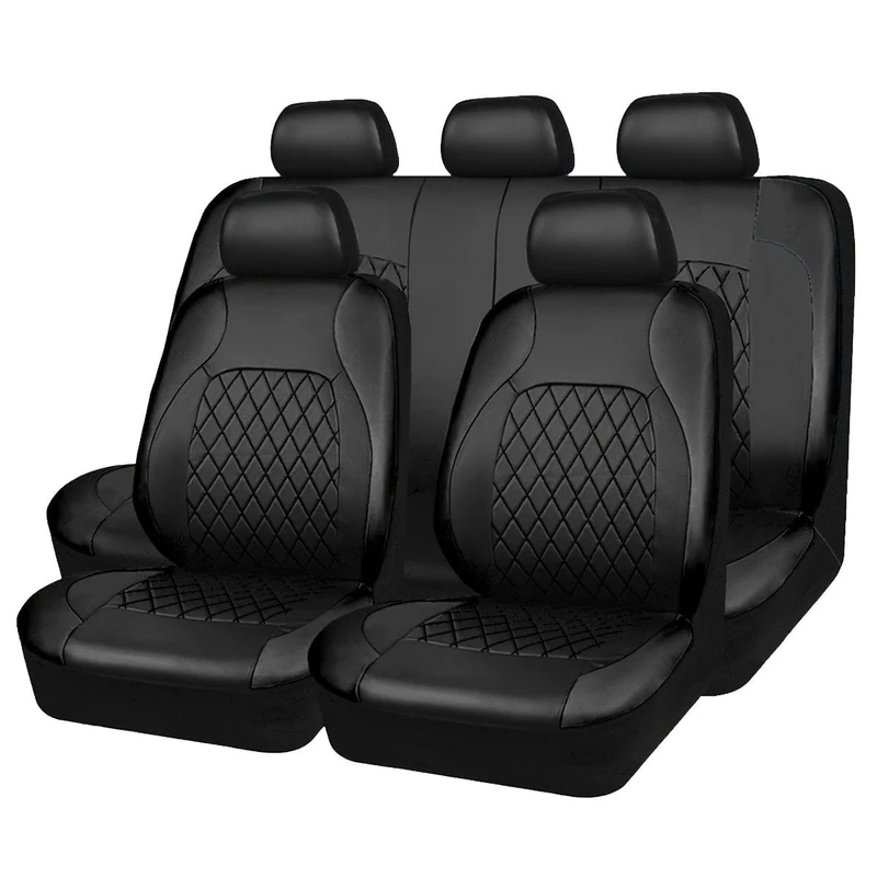 Autositzbezug aus PVC-Leder in Universalgröße für 5 Sitze, passend für die meisten Autos