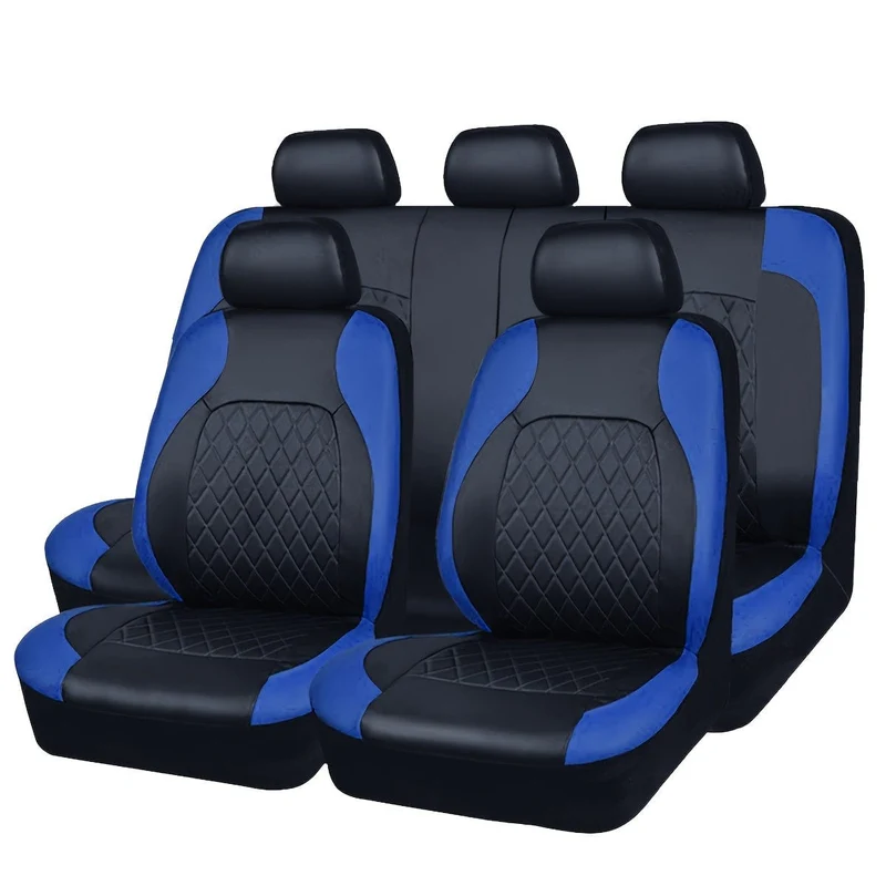 Autositzbezug aus PVC-Leder in Universalgröße für 5 Sitze, passend für die meisten Autos