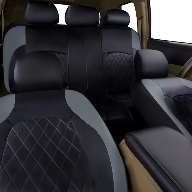 Autositzbezug aus PVC-Leder in Universalgröße für 5 Sitze, passend für die meisten Autos
