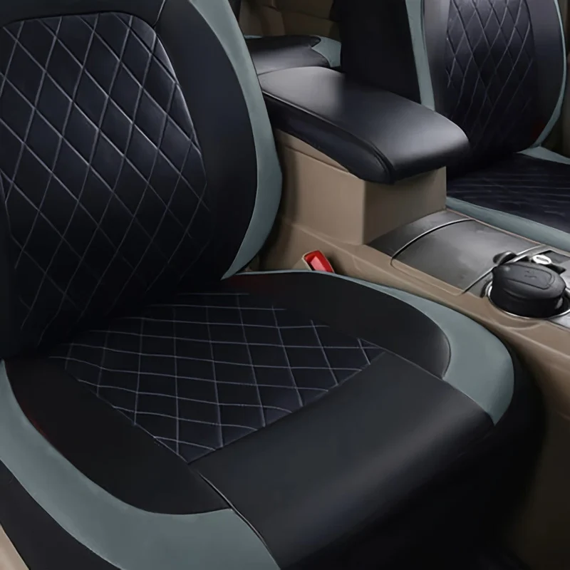 Autositzbezug aus PVC-Leder in Universalgröße für 5 Sitze, passend für die meisten Autos