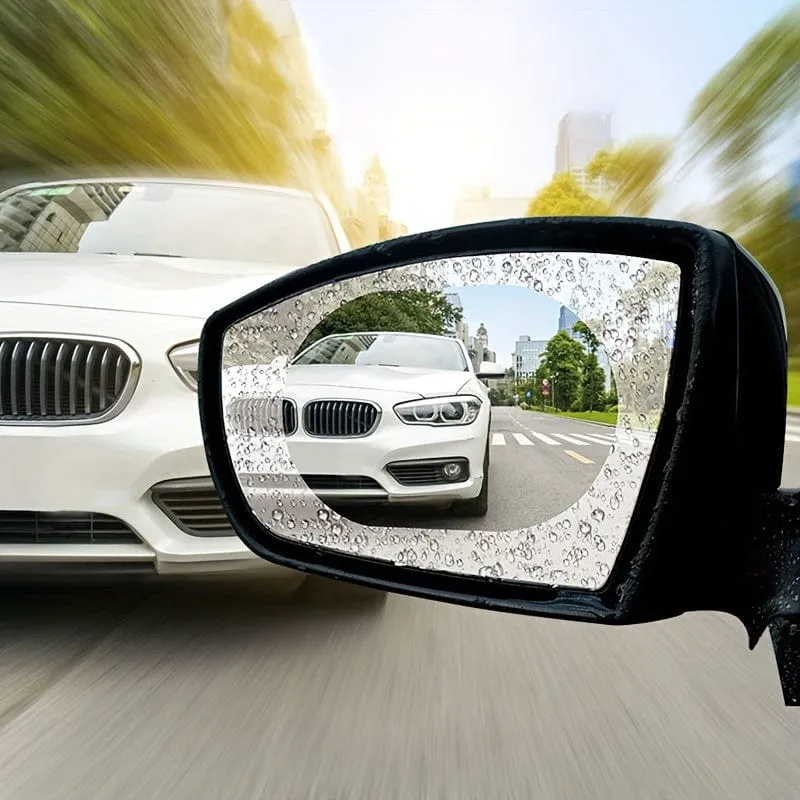 2 Stück Auto-Regenfolie, reflektierender Spiegel, Antibeschlag, Nano-Antibeschlagfolie, wasserabweisender Rückspiegel, regendichter Aufkleber