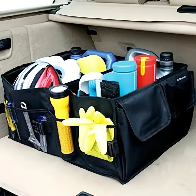 1 Stück Kofferraum-Aufbewahrungsbox, Auto-Organizer-Box, zusammenklappbare Auto-Aufbewahrungsbox aus Oxford-Stoff